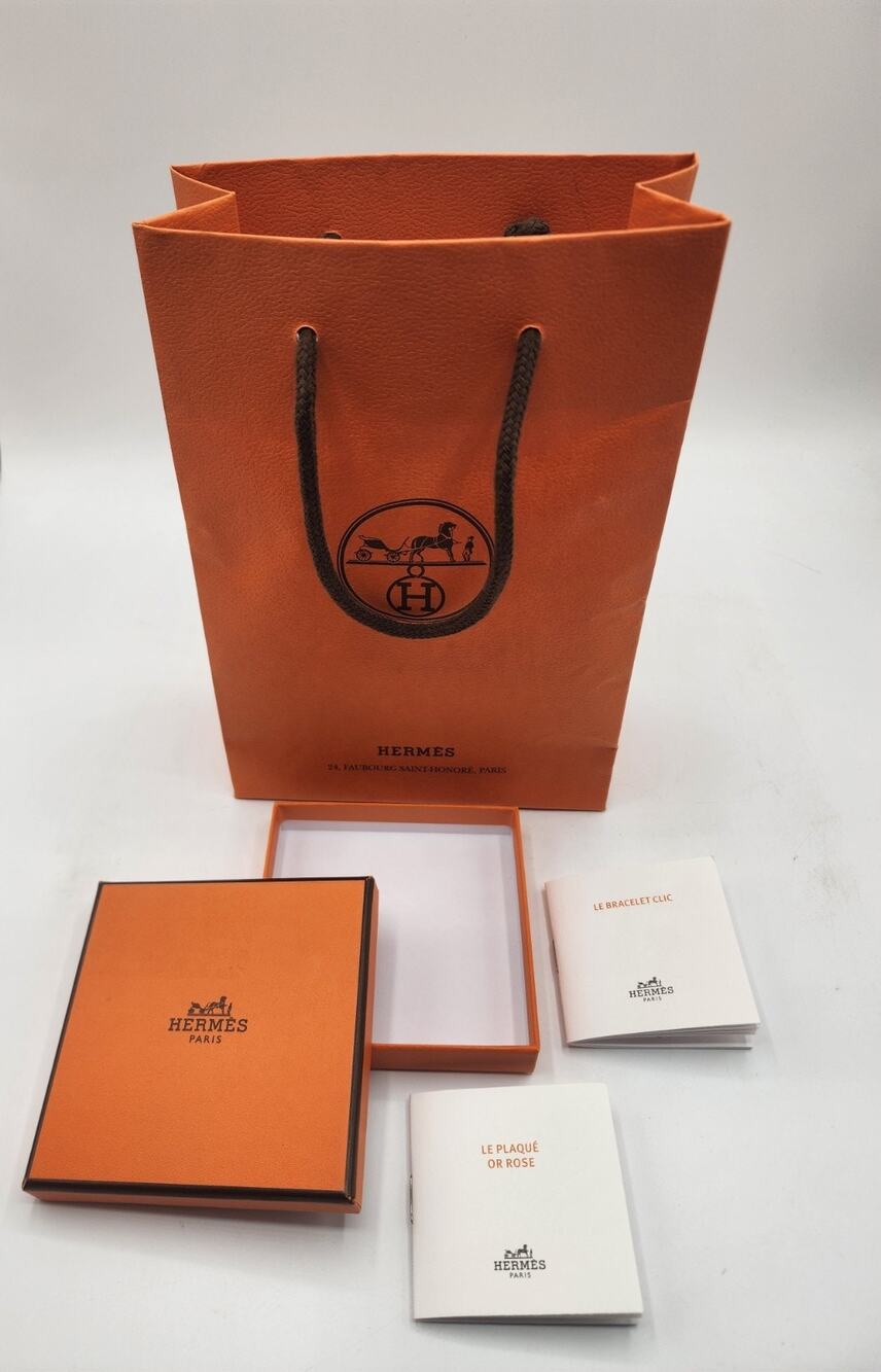 Hermes Empty Box with Pamphlets and Gift Bag.